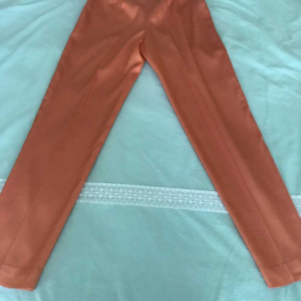 Silk orange pants